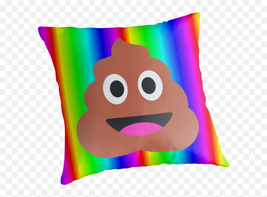 Turd Png - Rainbow Poop Emoji By Gossiprag Cushion Happy,Turd Png