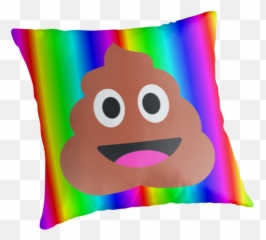 Turd Png - Rainbow Poop Emoji By Gossiprag Cushion Happy,Turd Png