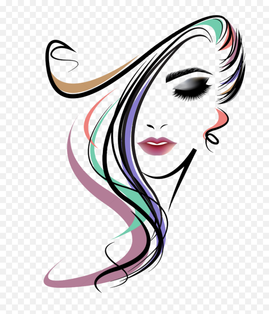 Girl Face Vector - Vector Women Hair Png,Facial Png