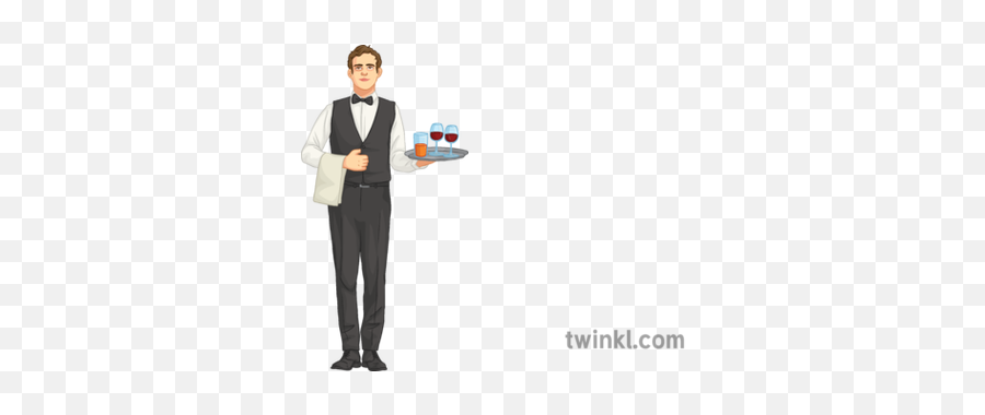 Waiter People Restaurant Food Job Secondary Illustration - Formal Wear Png,Waiter Png