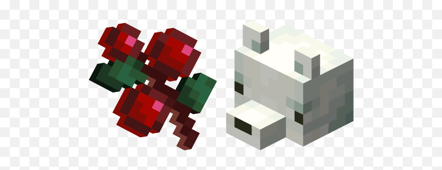 Minecraft Sweet Berries And Snow Fox Cursor U2013 Custom - Minecraft Snow Fox Png,Minecraft Heart Png