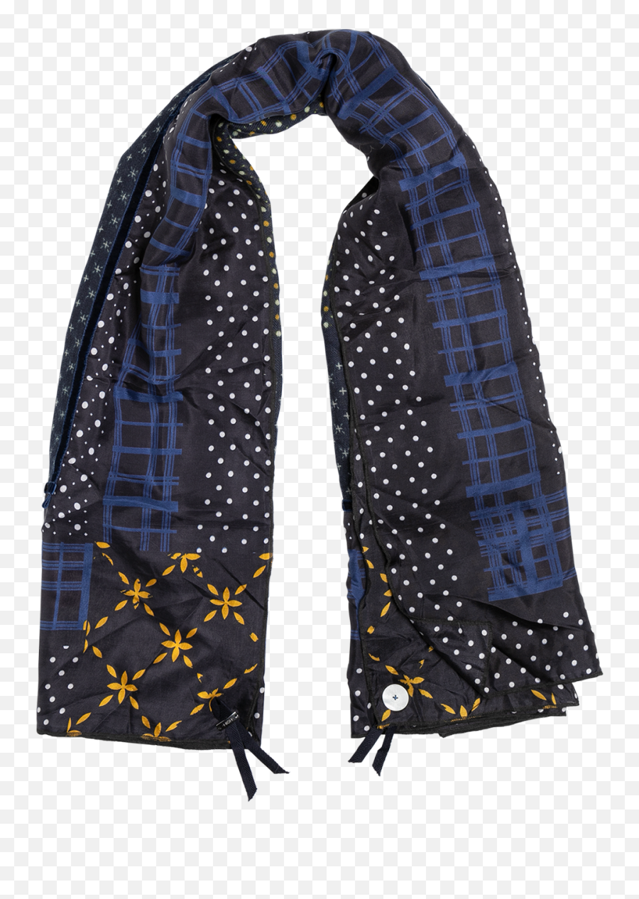 Sequent Silk Scarf In Navy With Geometric Patterns - Solid Png,Geometric Patterns Png