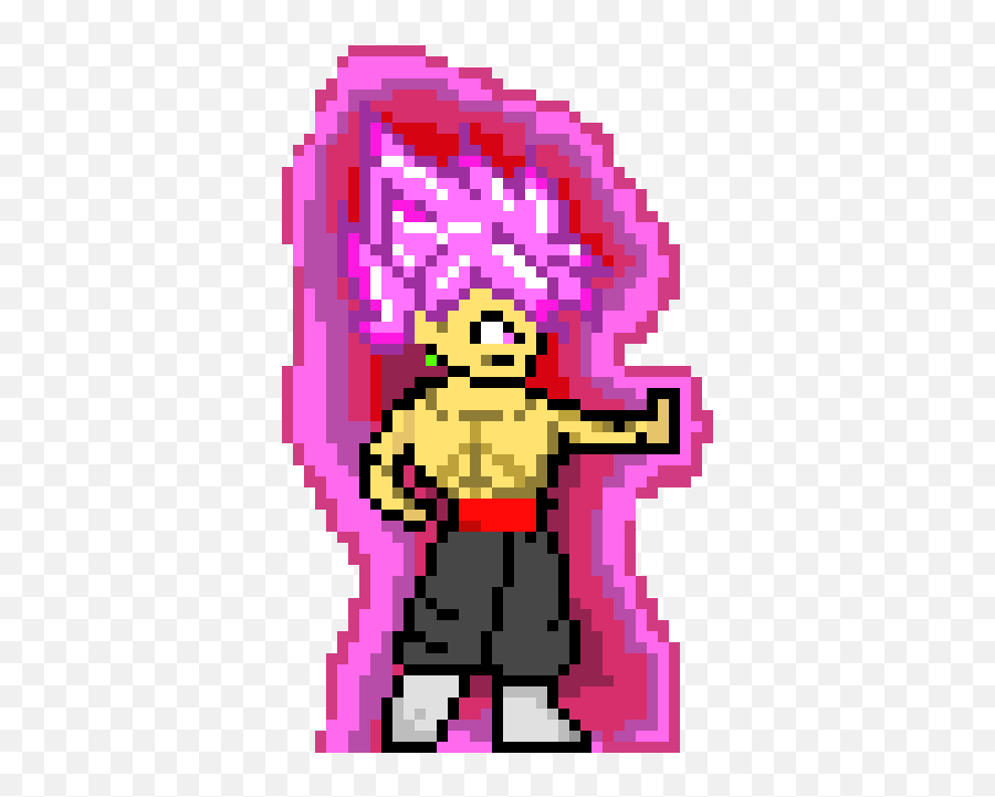 Black Goku Super Saiyan Rosé Pixel Art Maker - Fictional Character Png,Black Goku Png