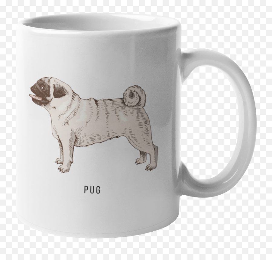Dogs - Pug Furtees Caneca Personalizada De Cílios Png,Pug Transparent