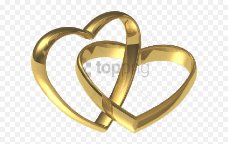 Gold Wedding Hearts Png Images - Heart Shapewedding Rings,Gold Heart Png