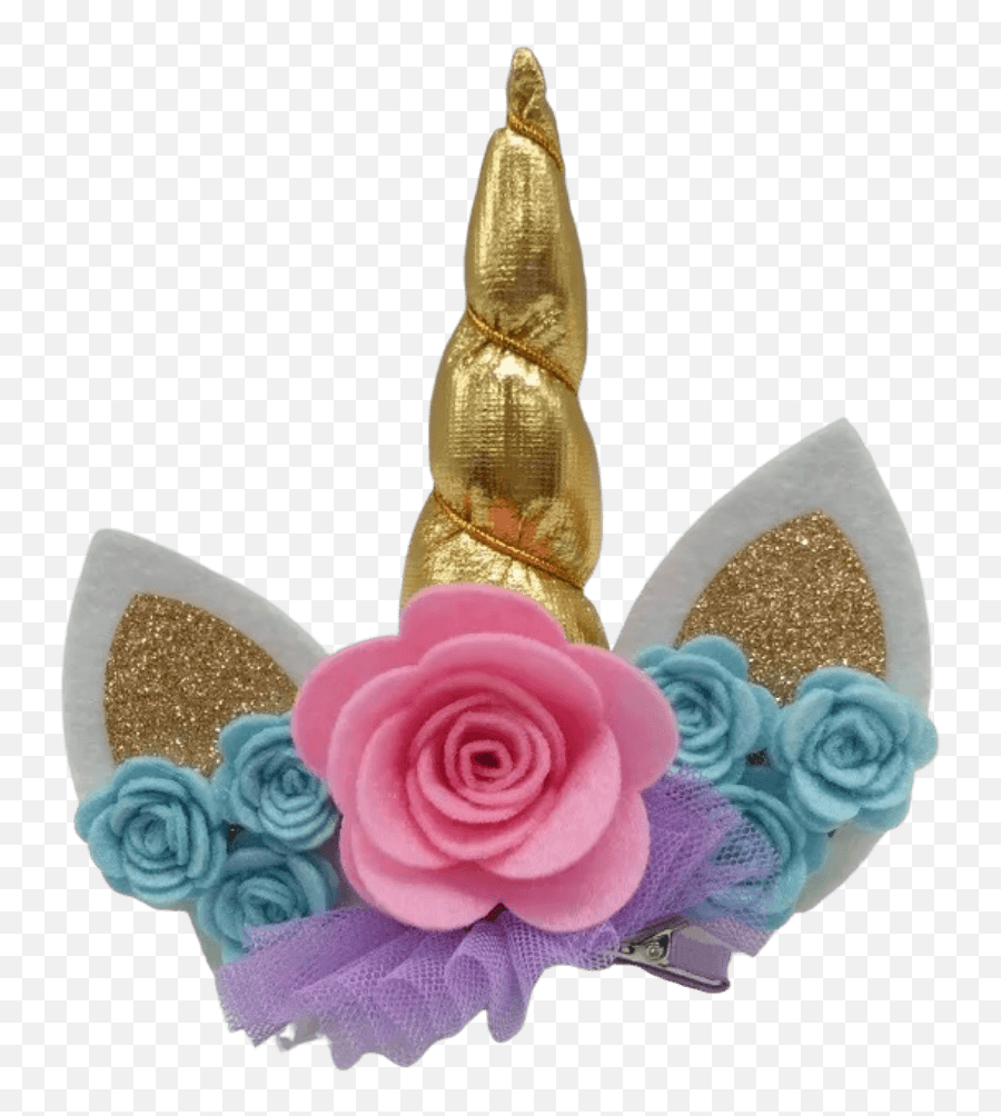 Unicorn Horn Hair Clip - Garden Roses Png,Unicorn Horn Transparent