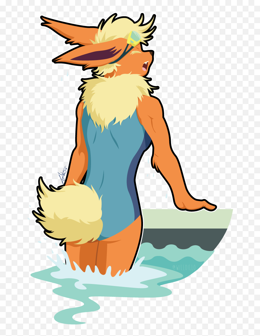Water Flareon By Liliekins - Fur Affinity Dot Net Fictional Character Png,Flareon Transparent