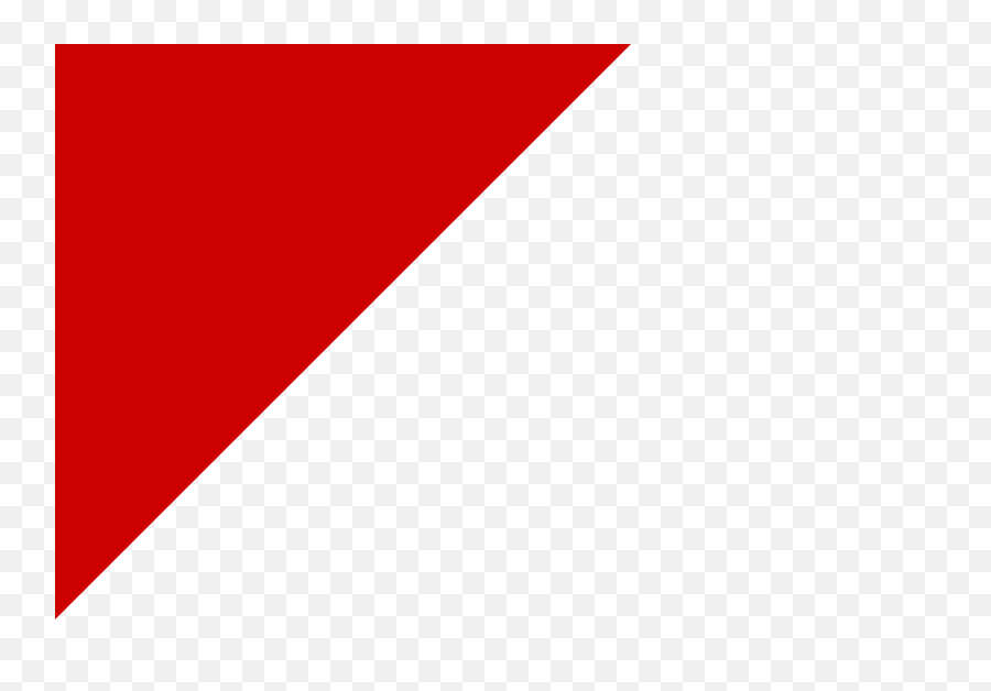 Triangle - Cavalry Red Over White Png,Right Triangle Png