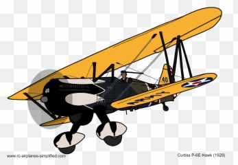 Plane Silhouette Png Clip Art M - Curtiss Hawk Biplane P36 Rc