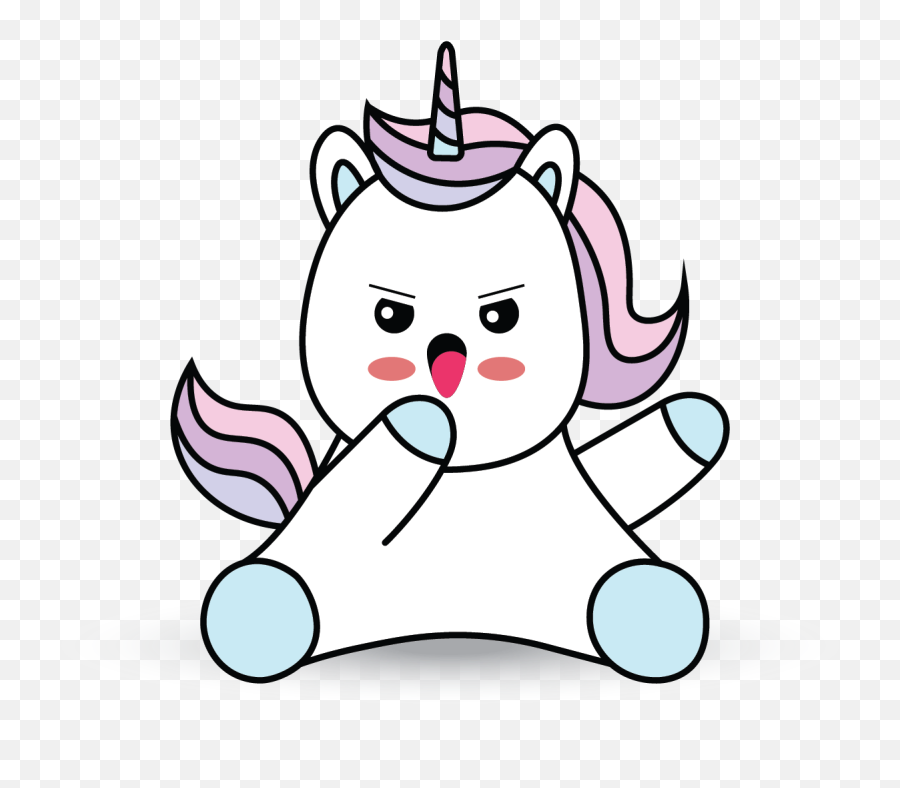 Unicorn Kawaii Vector Illustrationss - Fictional Character Png,Unicorn Icon For Facebook