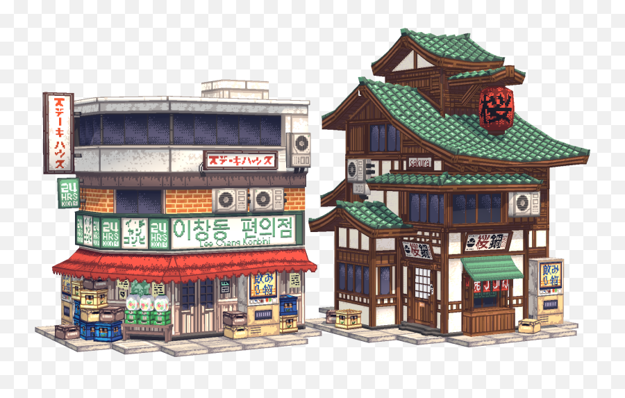 Low Poly Pixel Art Buildings For A - Vertical Png,Cheap Pixel Icon Commissions Deviantart