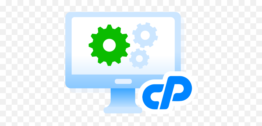 Control Panel Cpanel Gears Monitor - Cpanel Control Panel Icon Png,Cpanel Icon