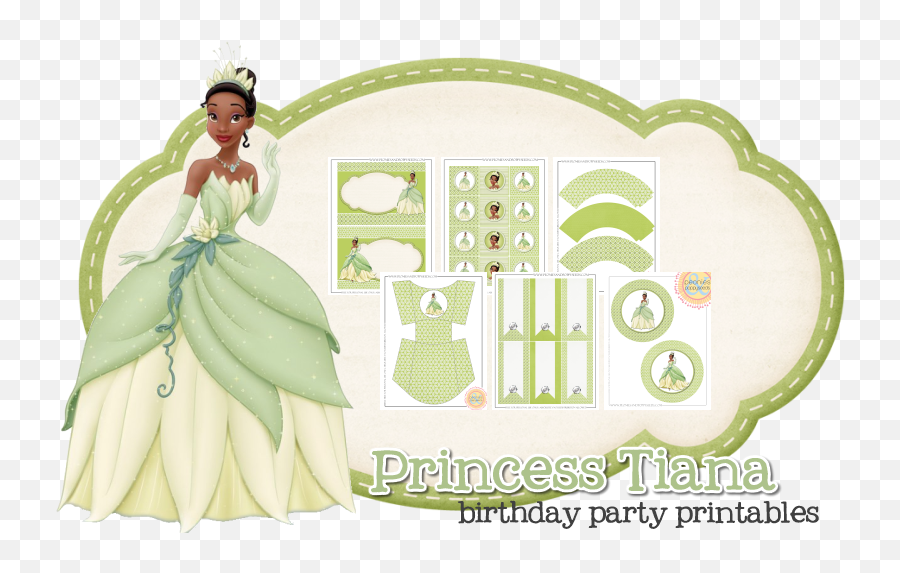 The Bingham Diaries Princess Tiana Party Set - Princess And The Frog Tiana Png,Tiana Png