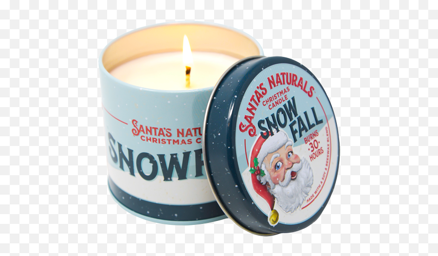 Download Hd Snowfall Christmas Candle Transparent Png Image - Candle,Snowfall Transparent