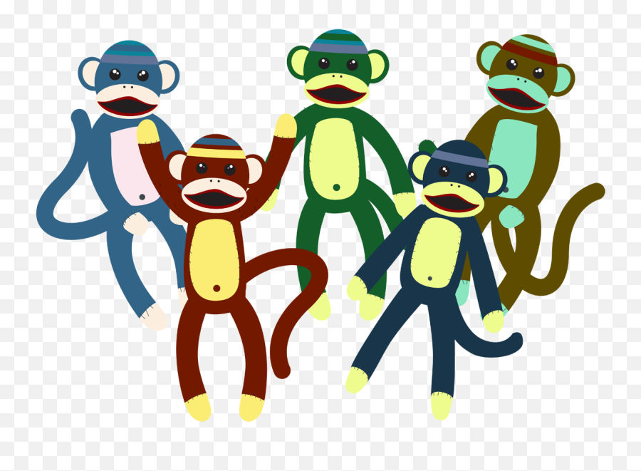 Ape Monkey - Cute Monkey Plush Toy Vector Png Download Making Cloth Toy Vector,Cute Monkey Png