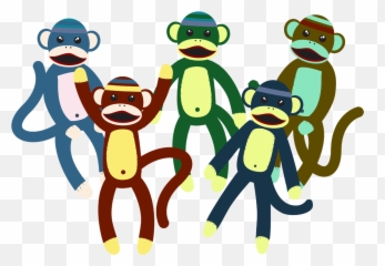 Ape Monkey - Cute Monkey Plush Toy Vector Png Download Making Cloth Toy Vector,Cute Monkey Png