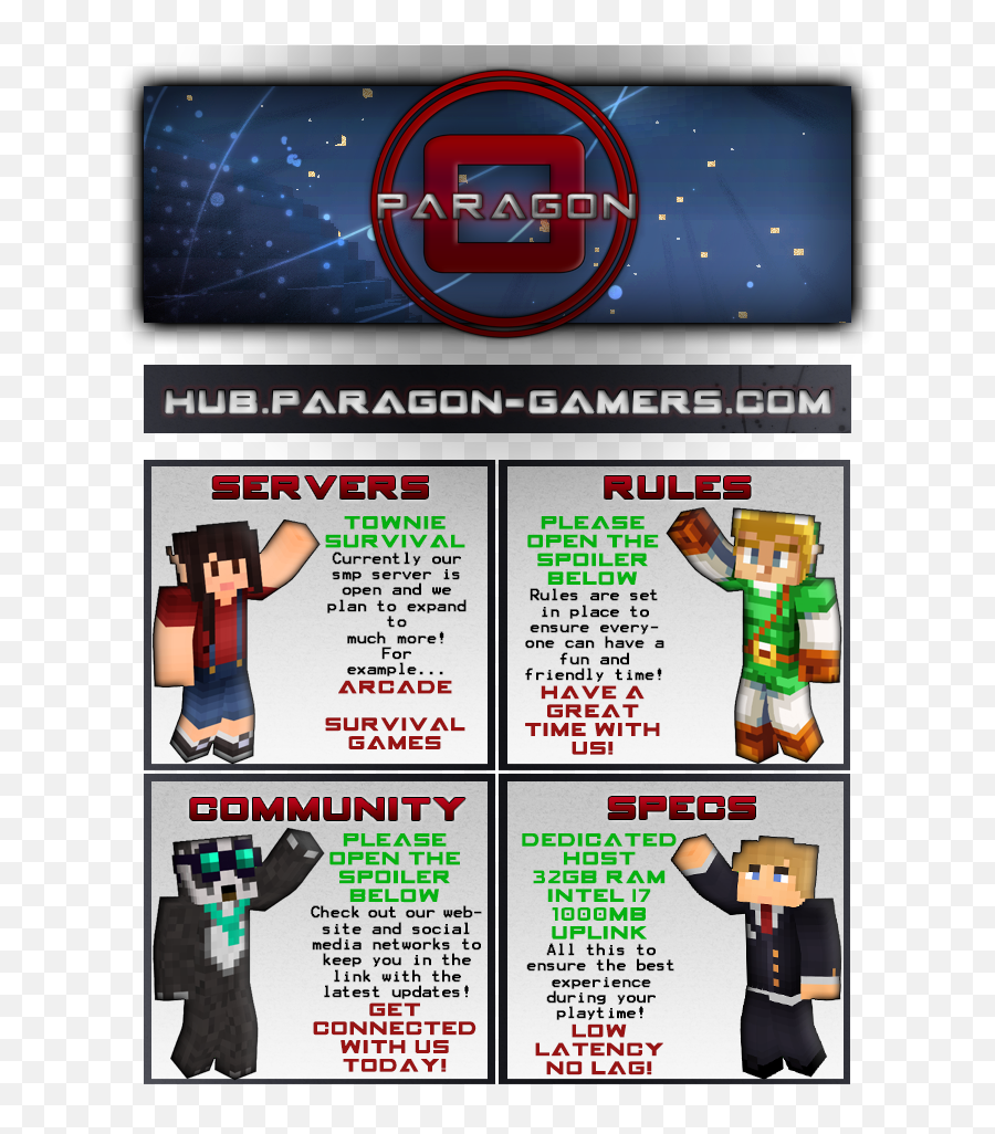 Paragon Gamers Hub U2014 Minecraft Servers Listing - Fictional Character Png,Team Speak Icon