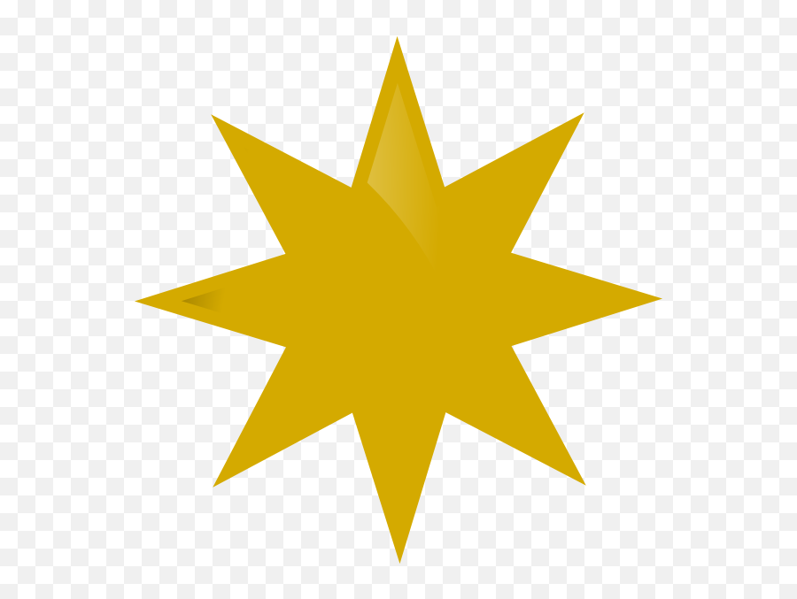 Golden Star Png - 3d 8 Pointed Star 1284405 Vippng Pointed Star Png,3d Star Png