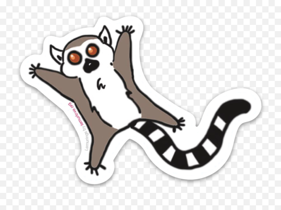 Lemuring Stickers - Ring Tailed Lemur Comic Png,Lemur Png