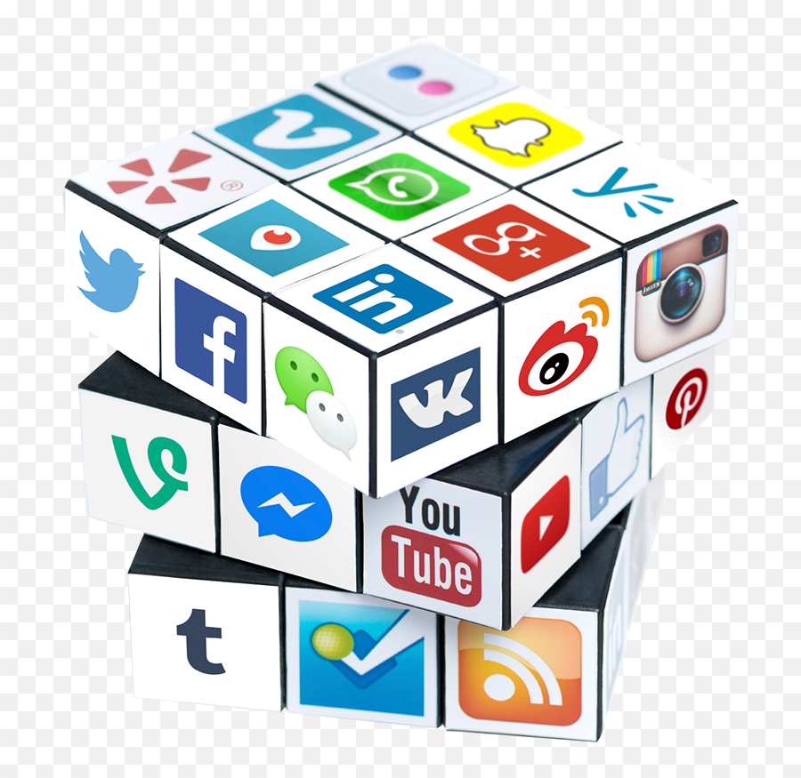 Social Media Cube Update - Social Media Dice Logo Png,Social Icons Png