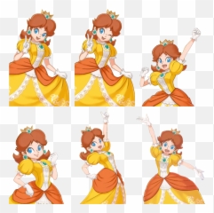 All Of Daisys Final Smash Artworks In - Princess Daisy Final Smash Png,Mario Transparent