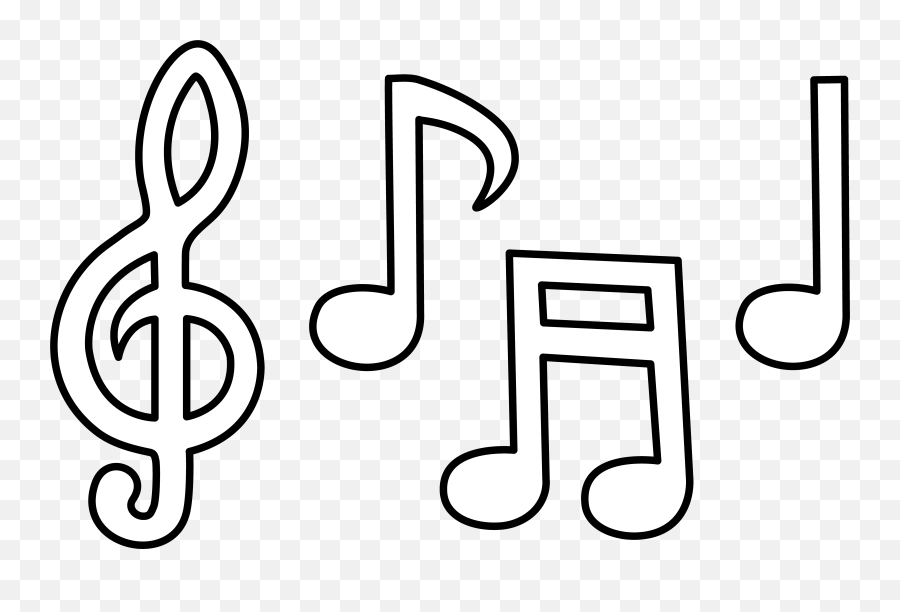 Outline Picture Free Stock Png Files - Musical Note Coloring Page,Musical Notes Png