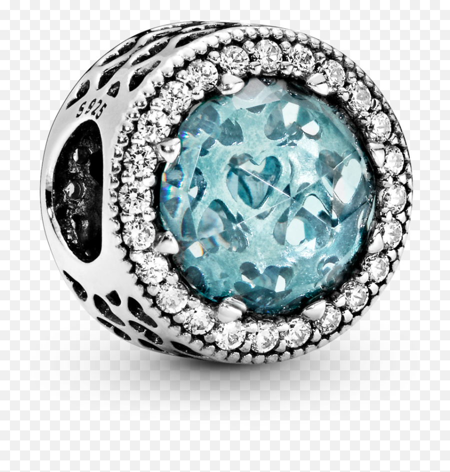 Sparkling Glacier Blue Charm Pandora Hk - Pandora Blue Radiant Heart Charm Png,Glacier Png