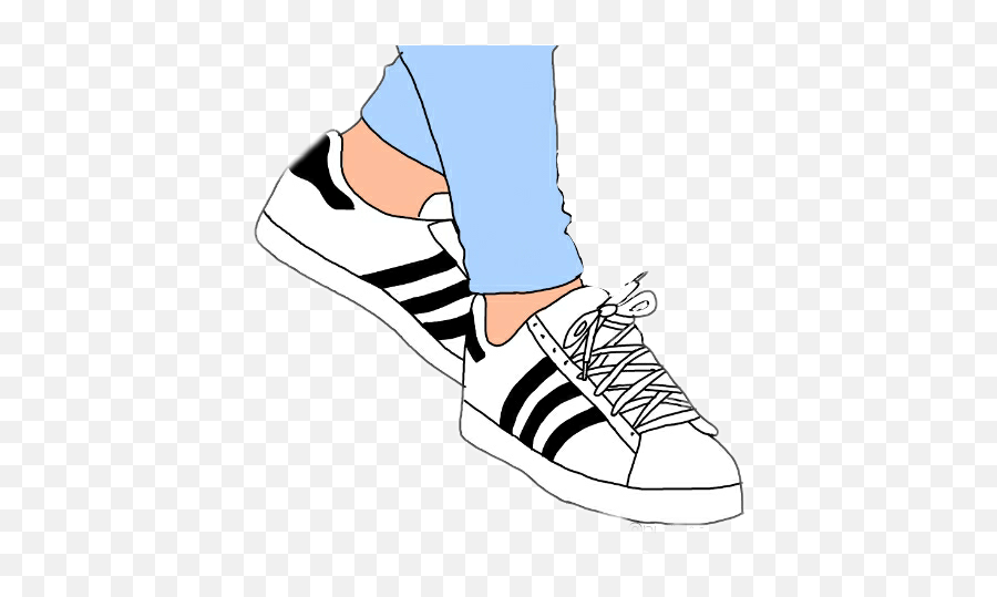 Download Hd Swoosh Nike Logo Clip Art - Cartoon Adidas Shoe Shoes Clip Art  Png,Cartoon Shoes Png - free transparent png images 