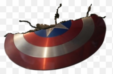 Captain America Shield Wedged In The - Wall Png