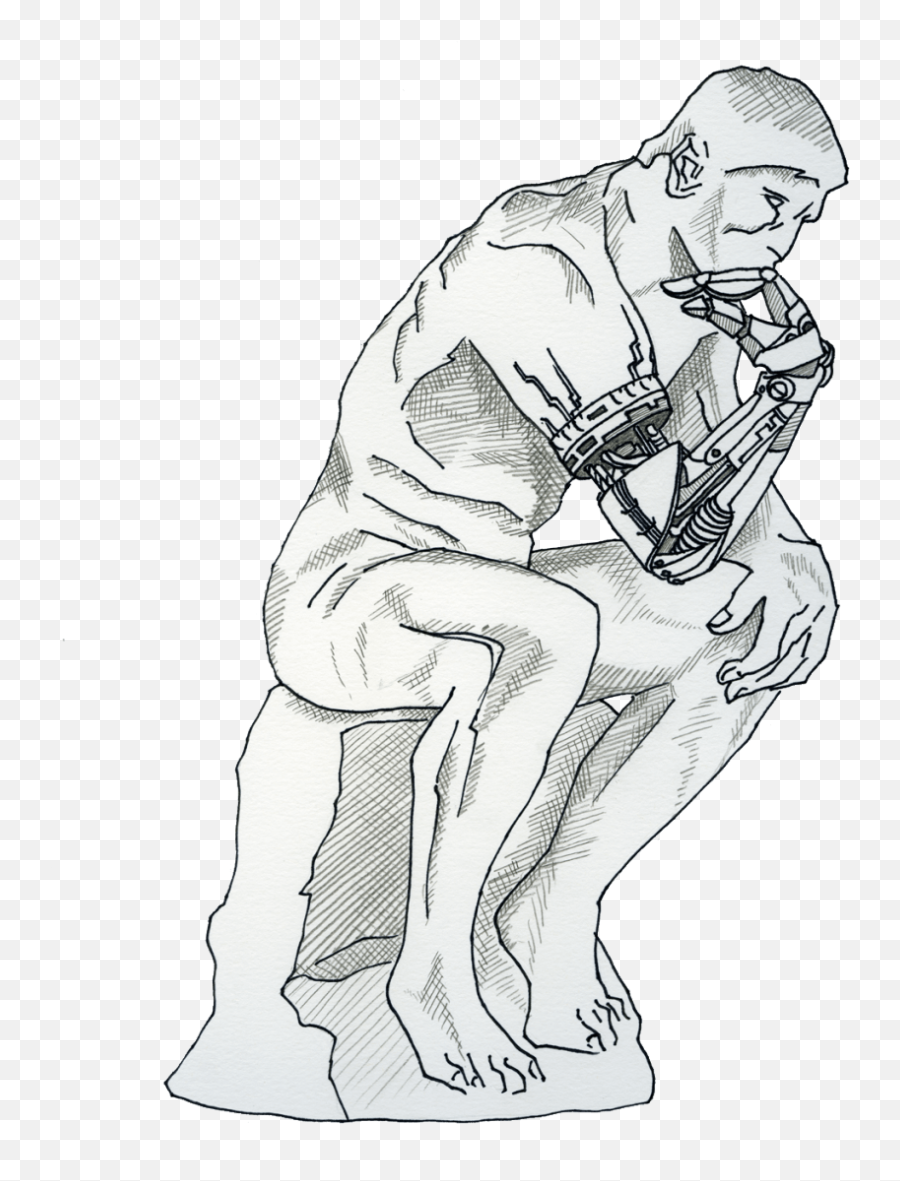 Thinker - Sketch Png,The Thinker Png