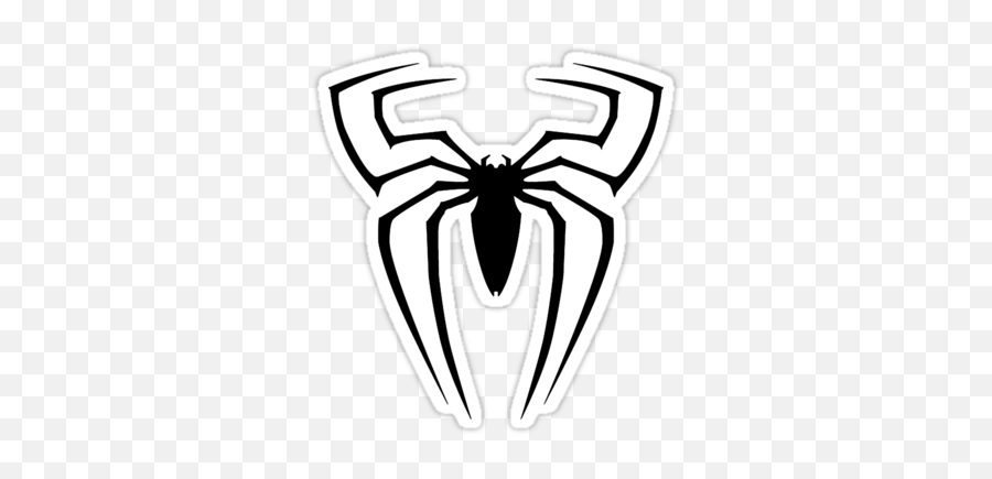 Outline Of Spider Man Logo - Spiderman Symbol Png,Spiderman Logo Black And White