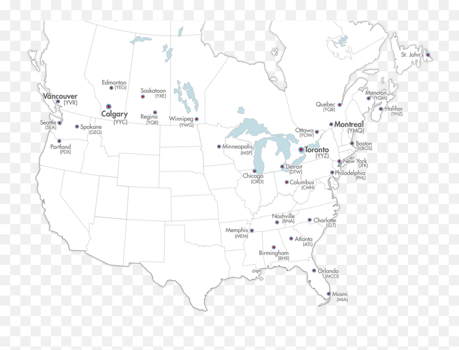 Download Hd Map Of Canada And Usa - Prince 1984 Purple Rain Tour Png,Us Map Transparent Background