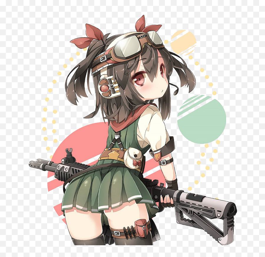 Anime Loli With Gun Hd Png Download - Loli With The Gun,Cool Anime Logos