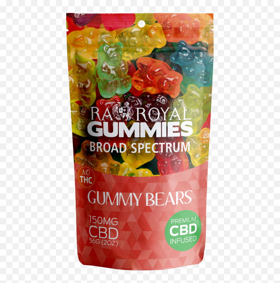 Ra Royal Broad Spectrum Gummy Pouches U2013 150mg Cbd Infused Bears - Gummy Candy Png,Gummy Bears Png