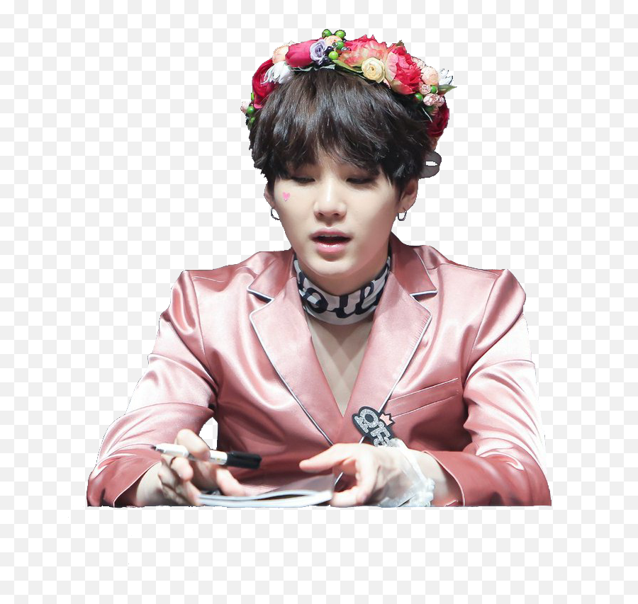 Yoongi Bangtan Pink Cute Bts Bangtansonyeondan Ban - Suga Bts Yoongi Sticker Png,Yoongi Png