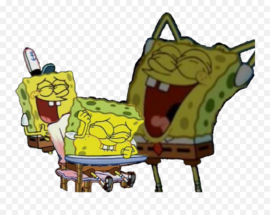 Laughing Spongebob Sticker Blank - Kgb Agent Memes Png,Laughing Meme Png -  free transparent png images 