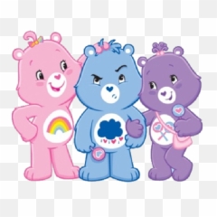 Funny Baby Bears - Care Bears Pink Purple Blue Png,Care Bear Png