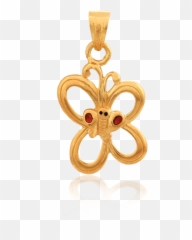 Download Beautiful Gold Butterfly Pendant - Pendant Hd Png Solid,Gold Butterfly Png