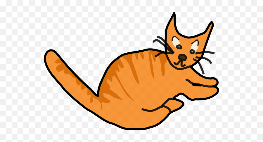 Brown Cat Clip Art - Vector Clip Art Online Orange Cat Clip Art Png,Cat Clipart Png