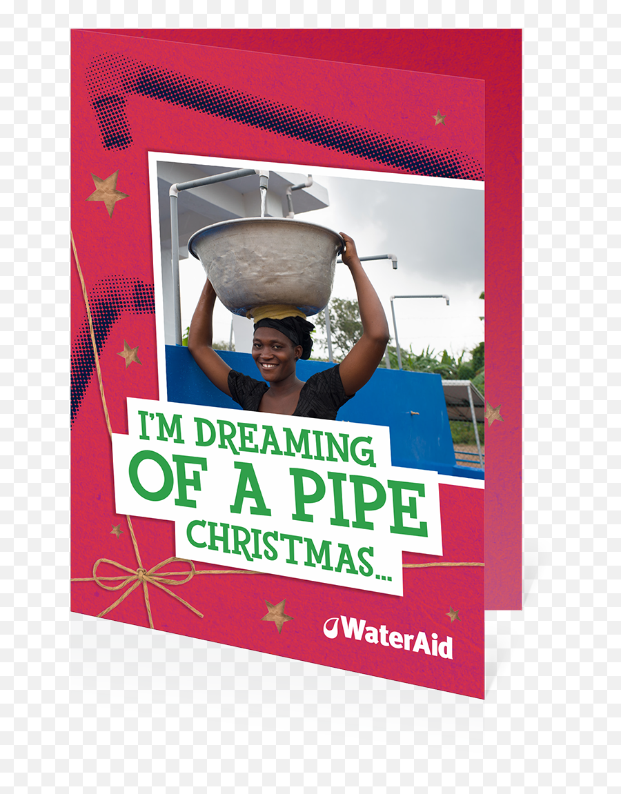 13 Can Help Pipe Water To A Village Christmas Card - Wateraid Png,Christmas Card Png