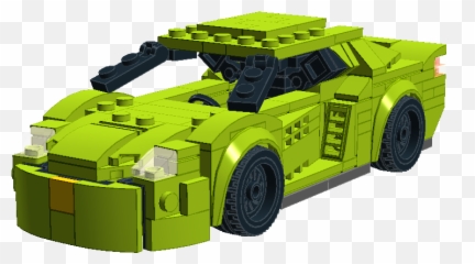 Download Bright Green Lambo - Supercar Full Size PNG Image Lego