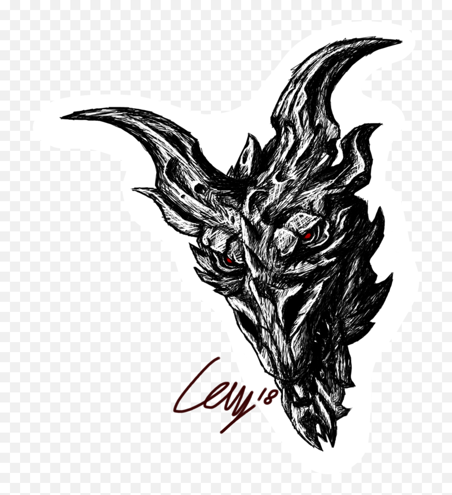 Smaug Dragon Drawing Free Download Best - Easy Alduin Drawing Png,Dragon Transparent