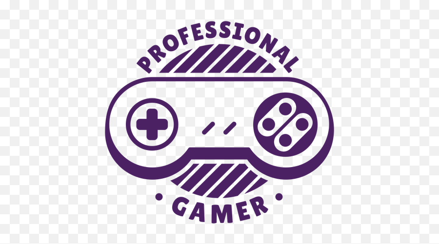 Professional Gamer Controller Badge Purple - Transparent Png Portable,Gamer Png