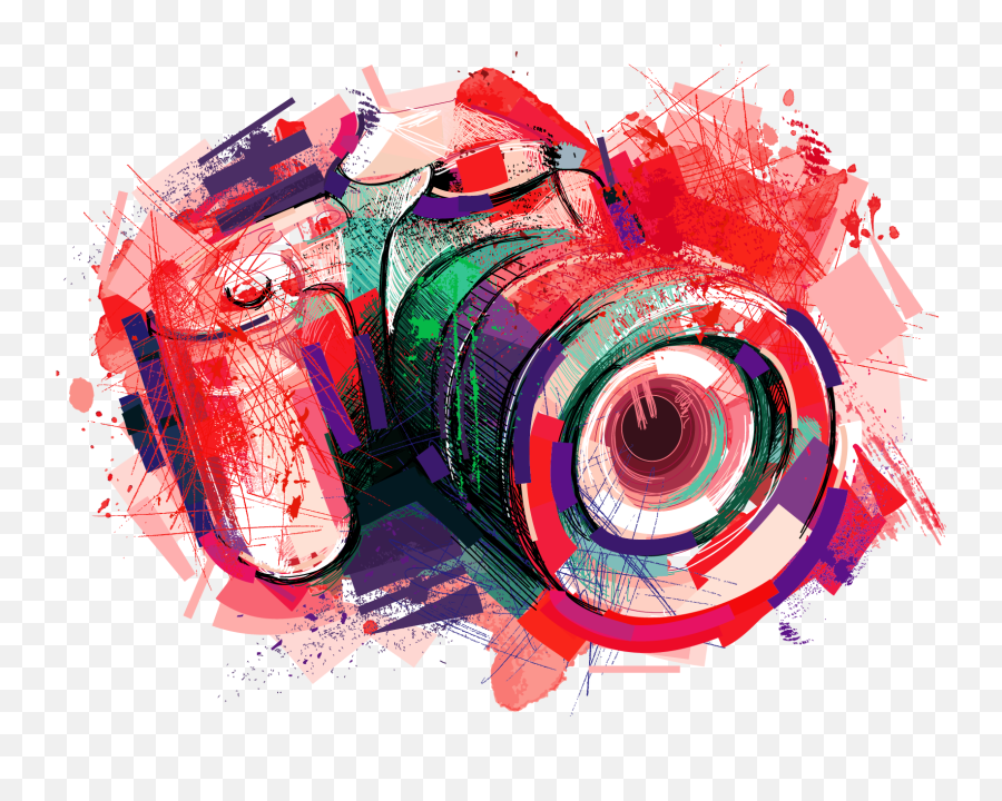 Download Camera Photography Watercolor Painting - Camara De Graphic Design On Camera Png,Acuarela Png