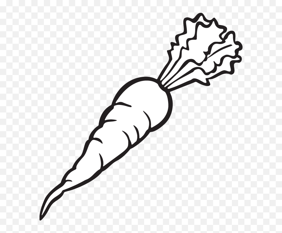 473ra - Carrot Transparent Carrot Clipart Black And White Png,Carrot Transparent