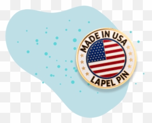 Usa Made Lapel Pins In - Simple Soft Enamel Pin In Usa Png,Made In Usa Logo Png