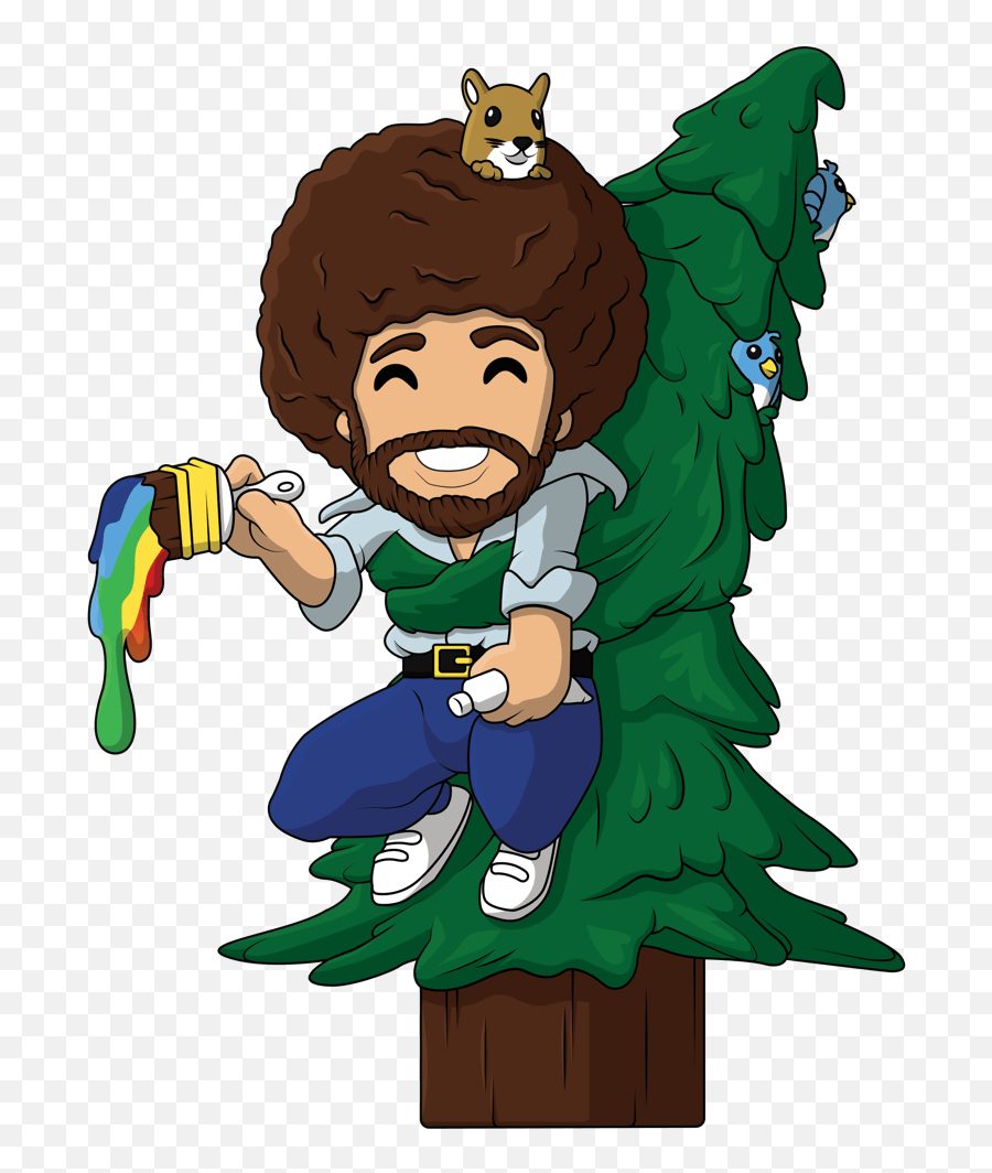 Bob Ross Hand Over The Hero - Fictional Character Png,Bob Ross Transparent