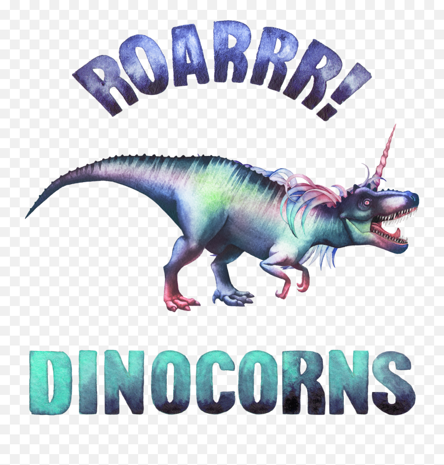 Magical Fantasy Tyrannosaurus Rex With - Dinosaur With Unicorn Horn Png,Unicorn Horn Transparent