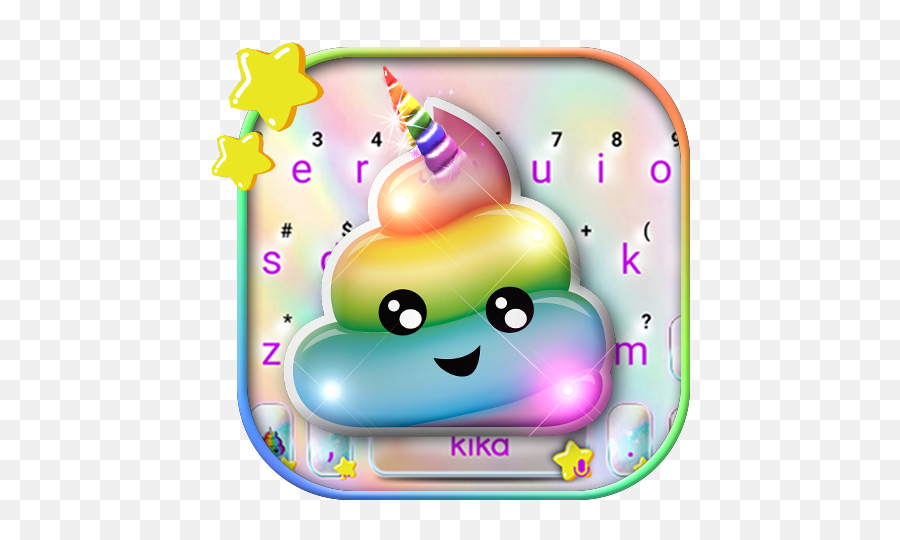 Rainbow Unicorn Poop Keyboard Theme U2013 Google Play Ilovalari - Emoji Galaxy Cute Poop Png,Poop Emoji Transparent