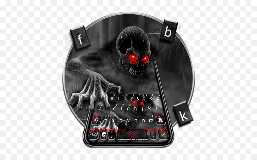 Zombie Monster Skull Keyboard Theme 10 Download Android Apk - Ghost 3d Png,Icon Skulls